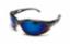 Wolverine- Black/Blue Mi rror    Lens Safety Glas