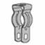 CONDUIT & PIPE HANGER 3/ 8"-1/2" W/OUT NUT & BOLT