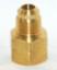 1/2" FEMALE FLARE X 1/4" FLARE  BRASS ADAPTER