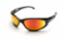 BLACK/AQUA RED MIRROR LENS SAFETY GLASSES